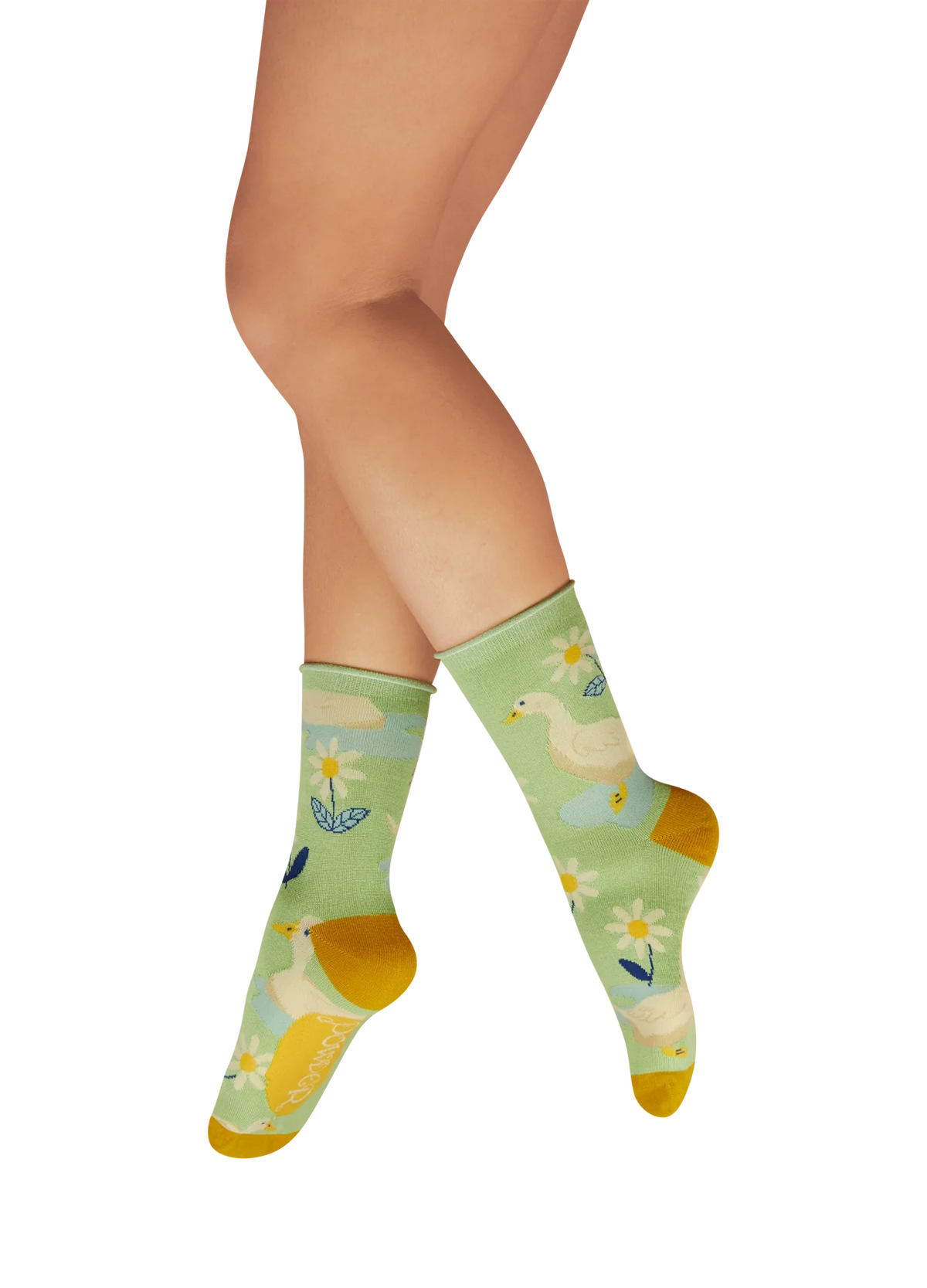 Ladies' Ankle Socks - Happy Geese - Mint