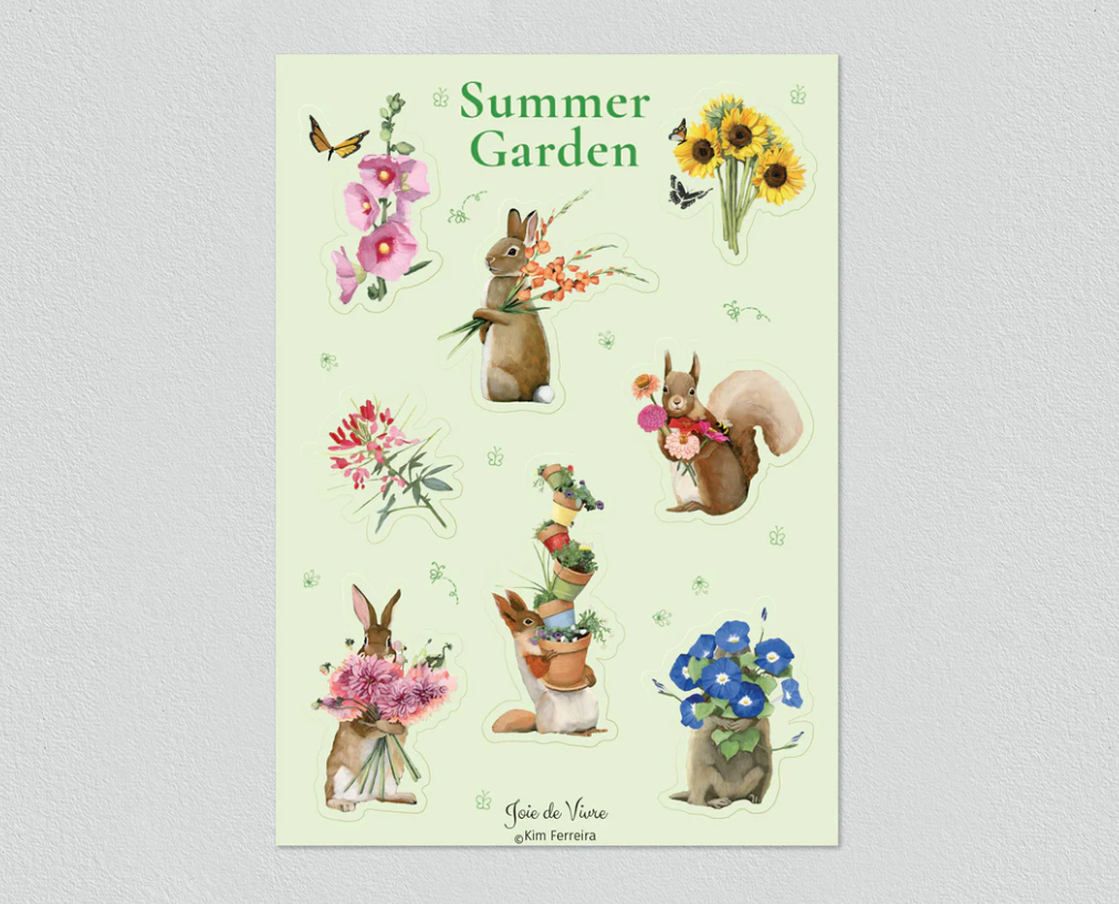 Summer Sticker Sheet by Kim Ferreira