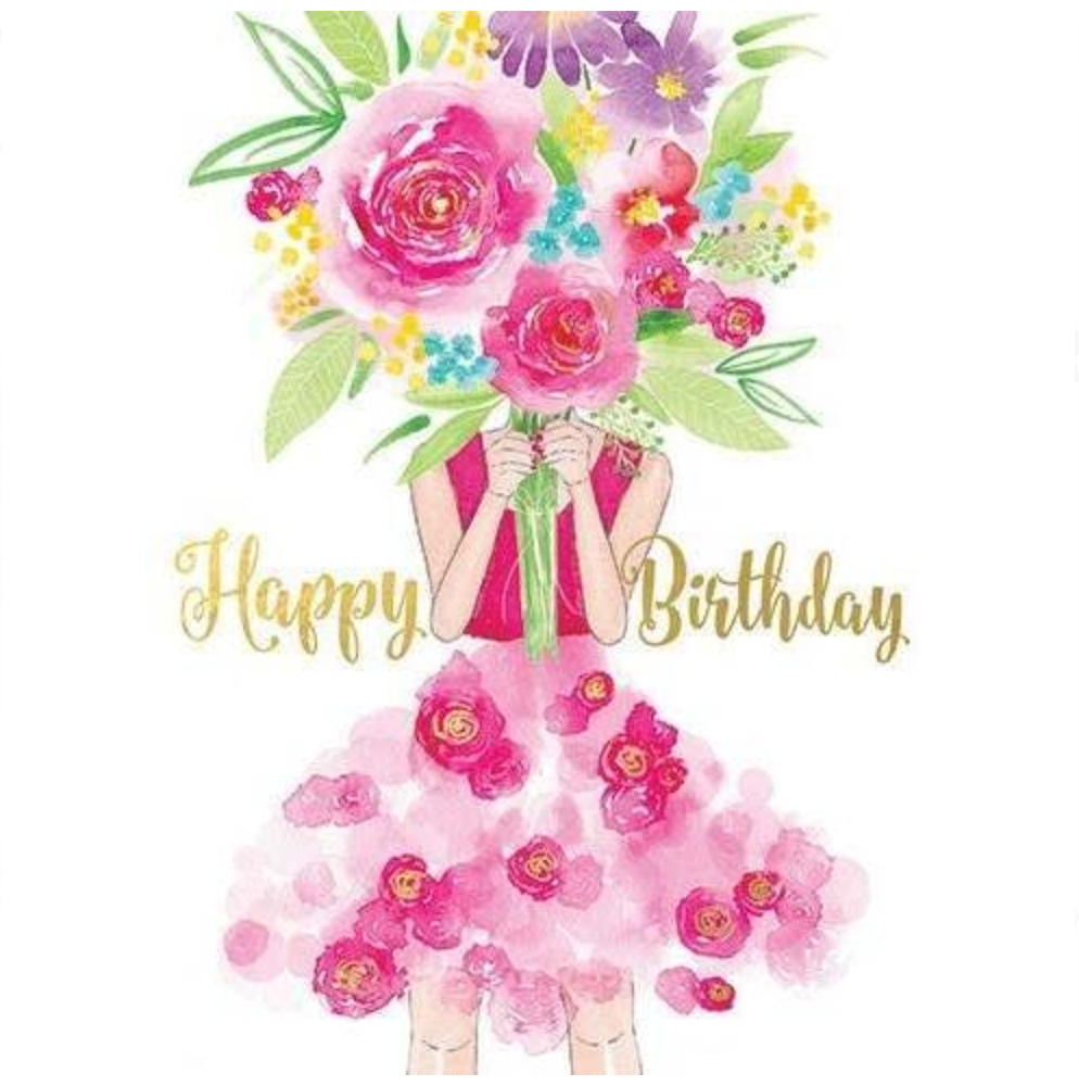 Flower Girl Birthday Greeting Card