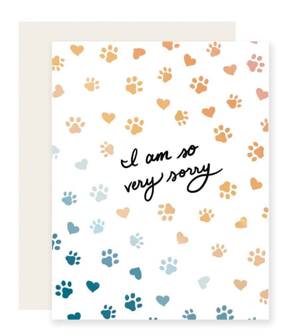 Pet Sympathy Card - Paw prints
