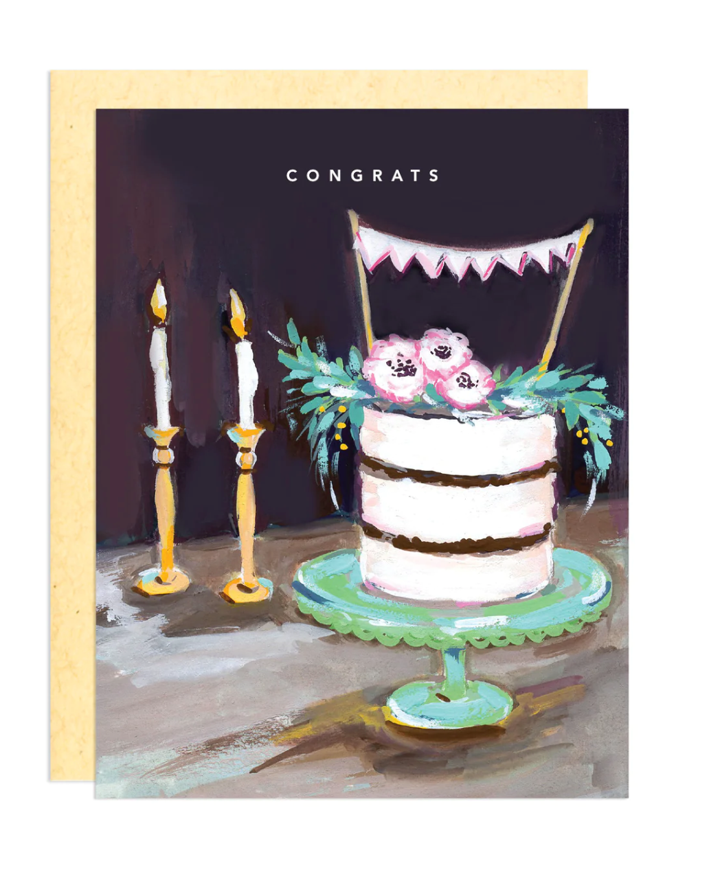 Cake and Candles Congrats Card