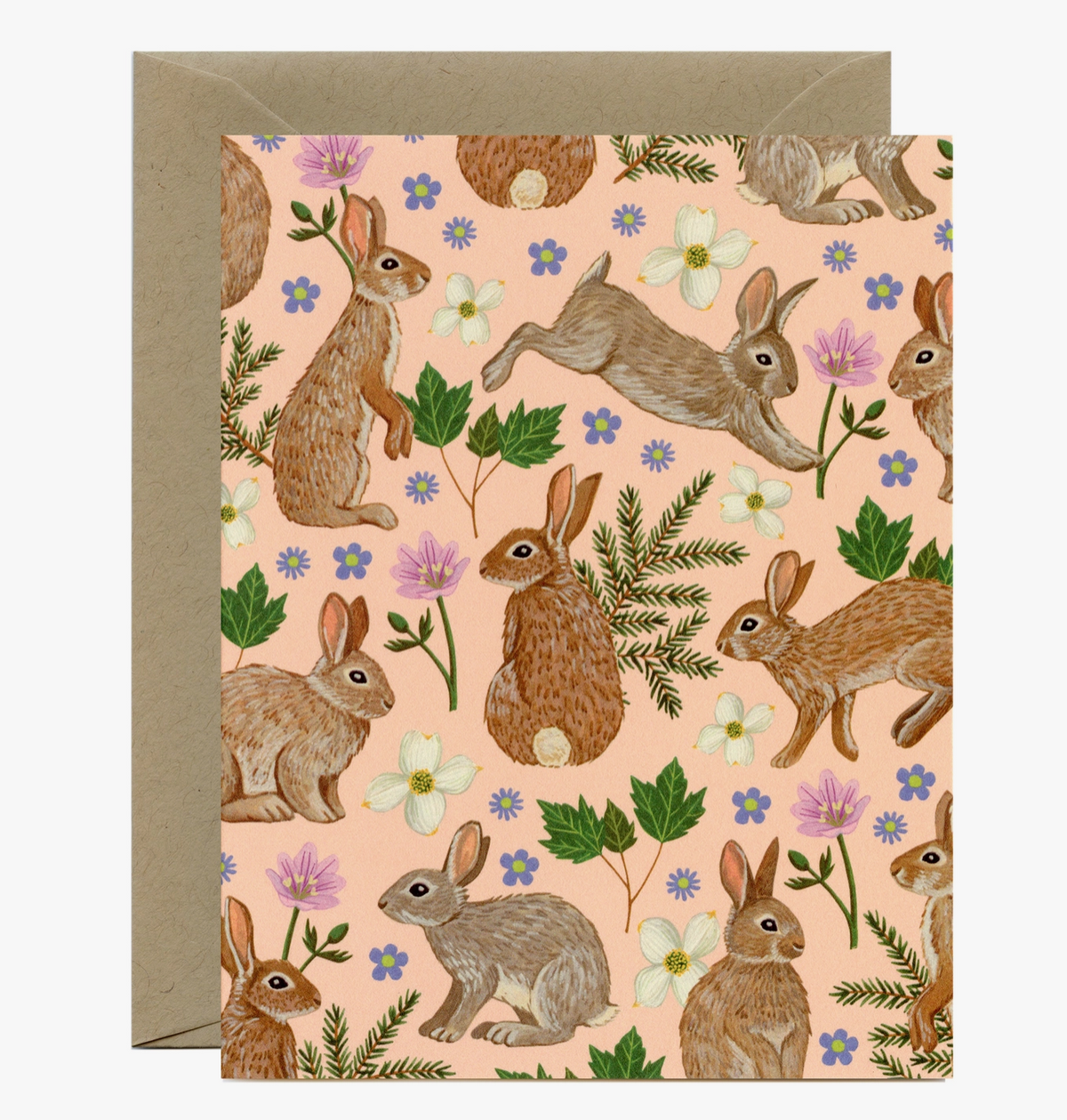 Forest Bunnies Blank Card