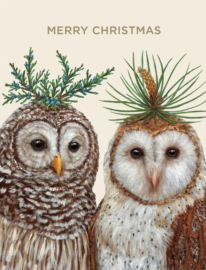 Vicky Sawyers Winter Owls Card - single
