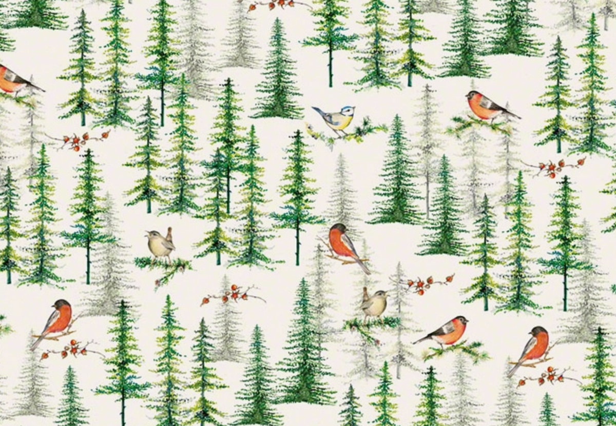 Winter birds Sheet Wrapping Paper - 3 pack