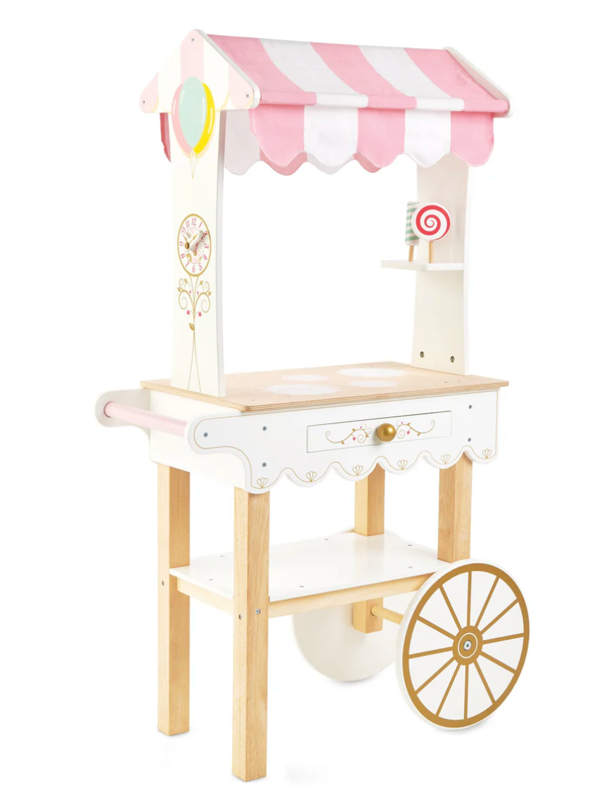 Wooden Trolley Treat Market Stand