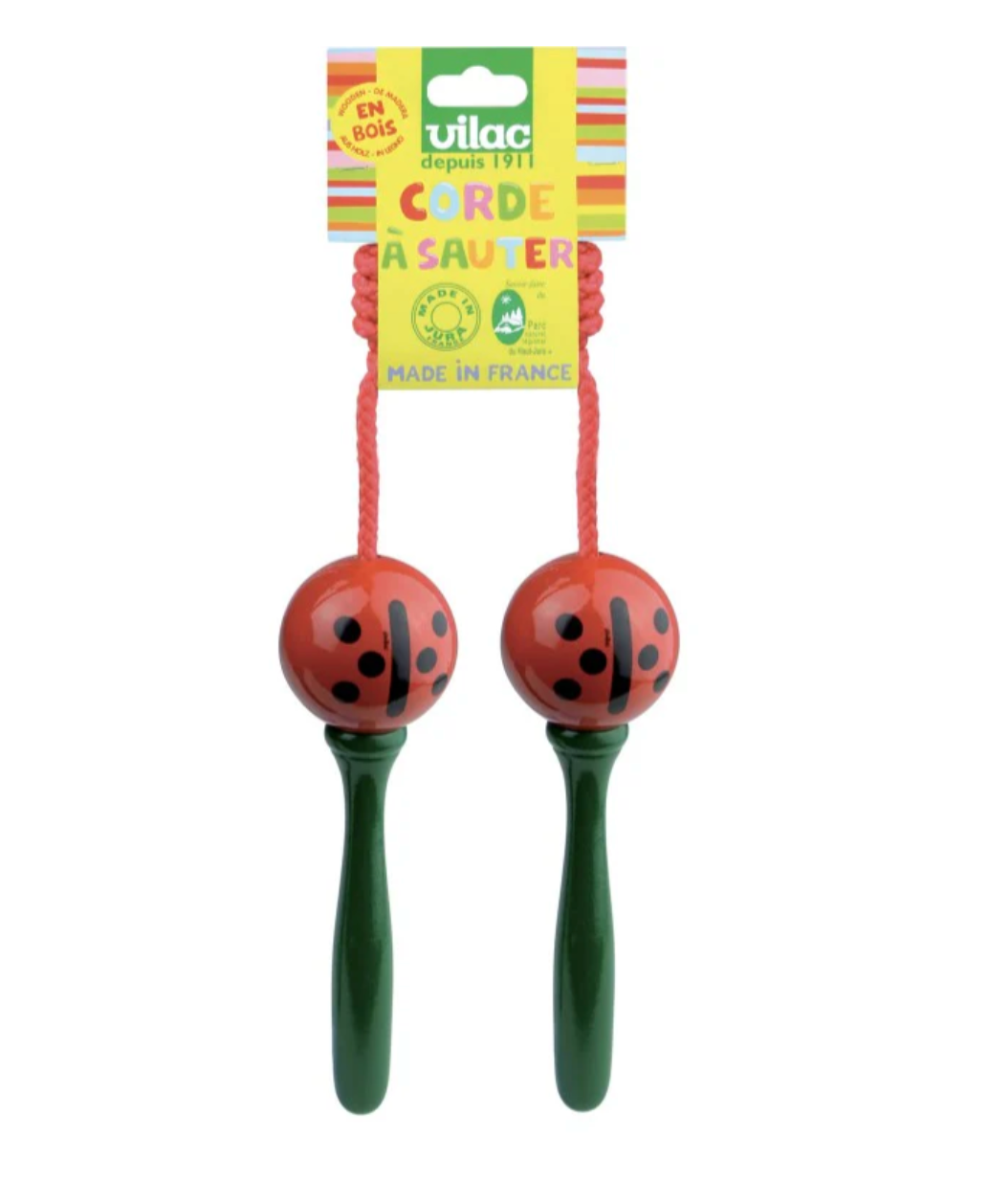 Lady Bug Wooden Skipping Rope