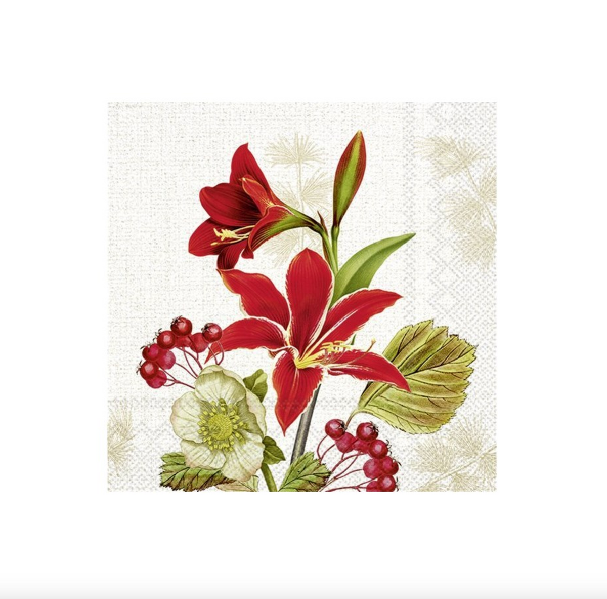 Cocktail Napkin - "Nostalgic Amaryllis"