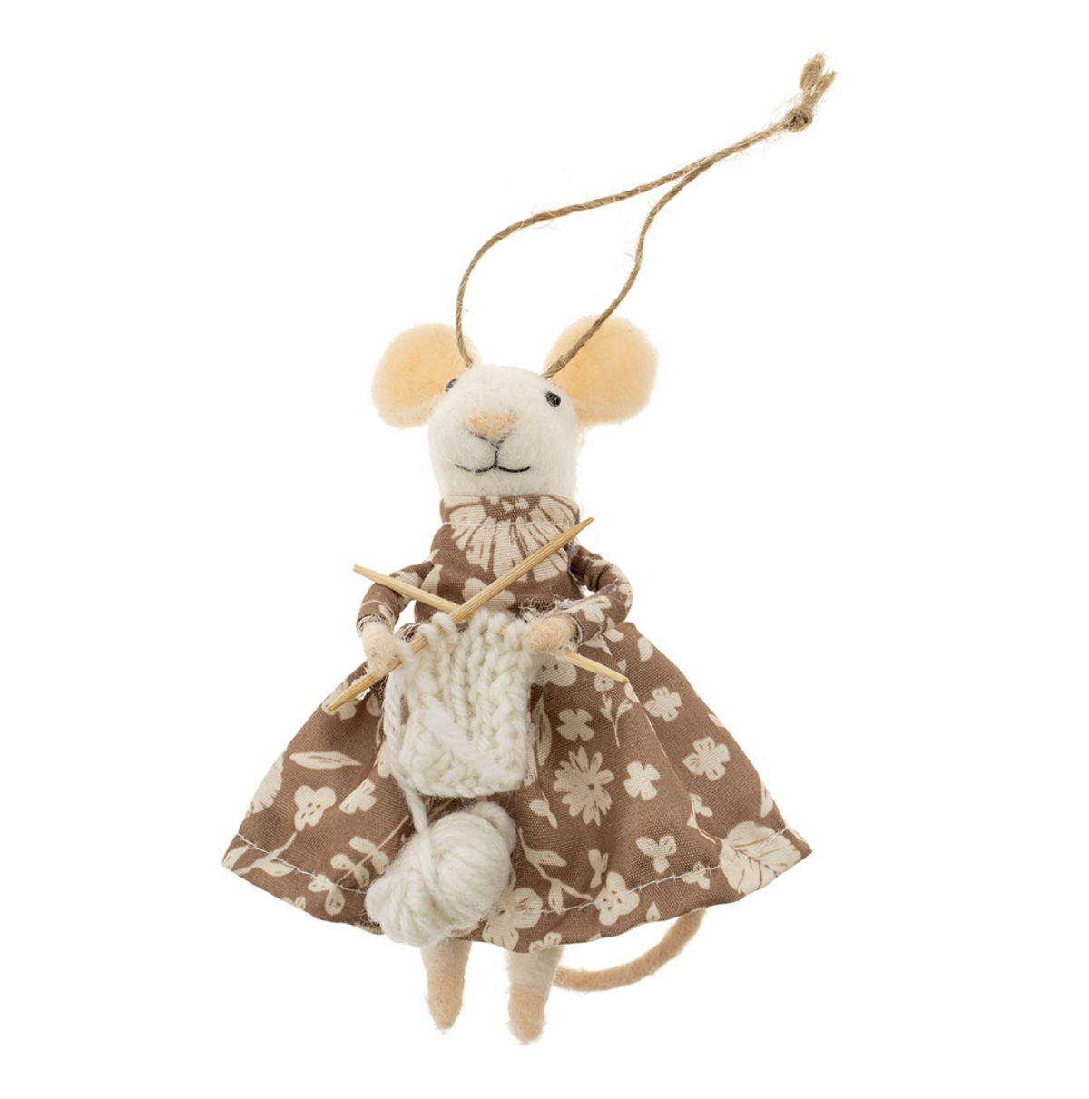 Knitting Nora Mouse Ornament