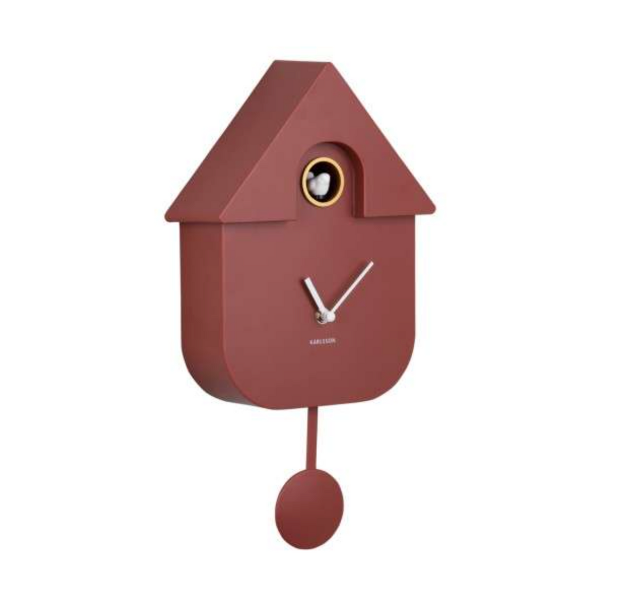 Karlsson Modern Cuckoo Clock - Red Ochre