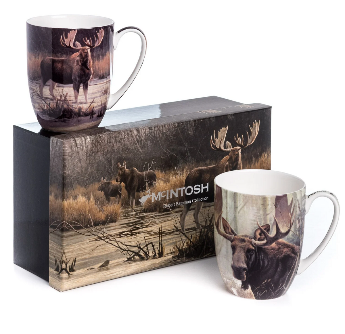Bateman Moose Set of 2 Mugs