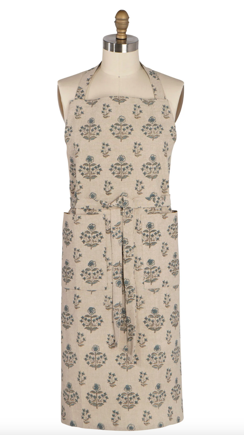 Salvia Block Print Apron