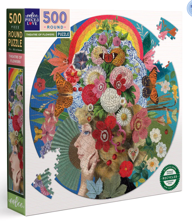 Theatre of Flowers 500 Piece Round Puzzle