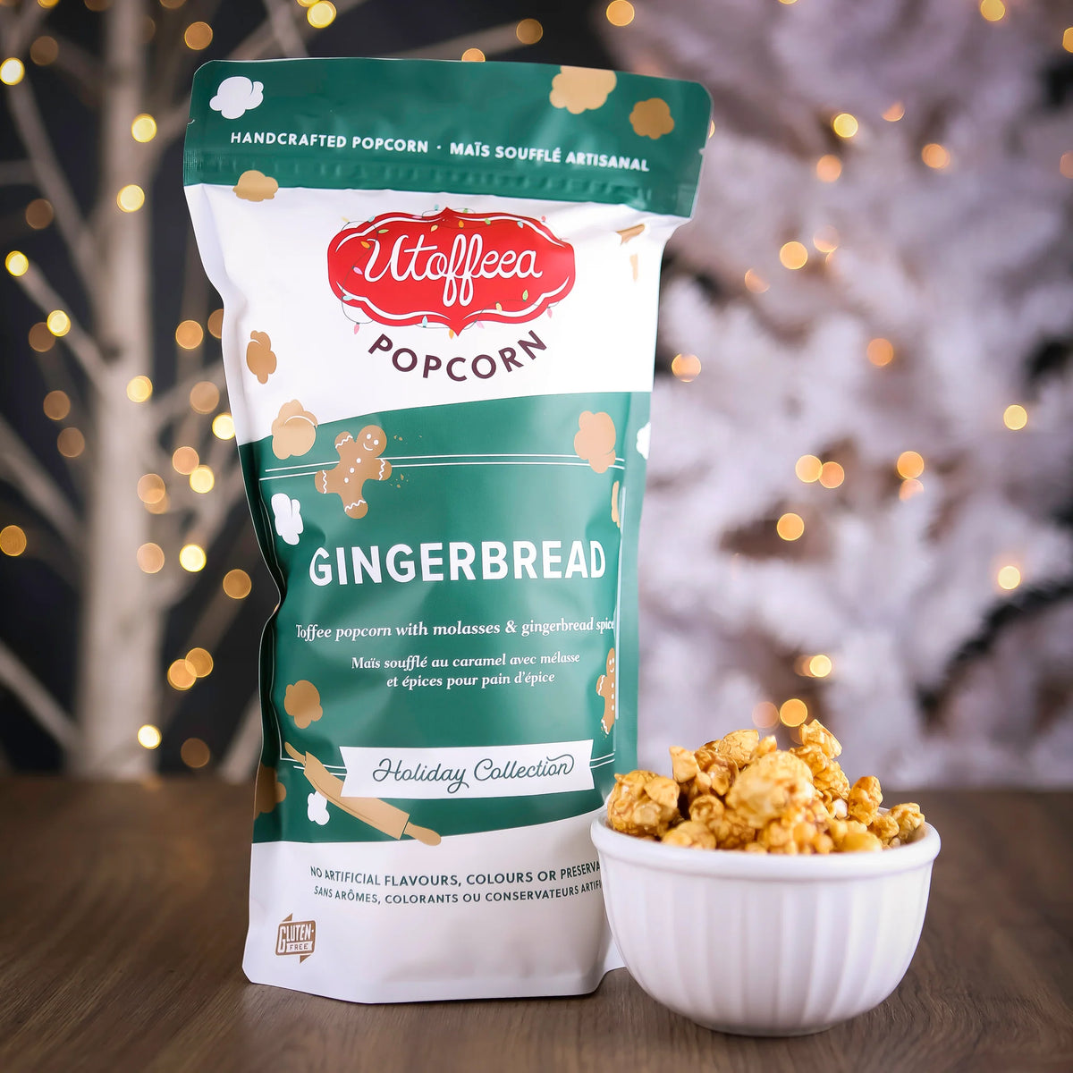 Utoffeea Gingerbread Popcorn