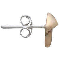 Bronze Mushroom Post Earrings