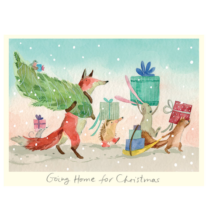 Going Home For Christmas Card