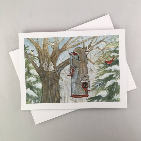 Chester's Bird Feeder Notecard