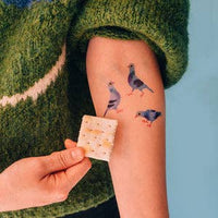 Tattly - Pigeon Pals Tattoo Pair