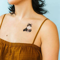 Tattly - Curious Cat Tattoo Pair