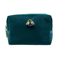 Teal Make-Up Bag and Luna Bee Pin