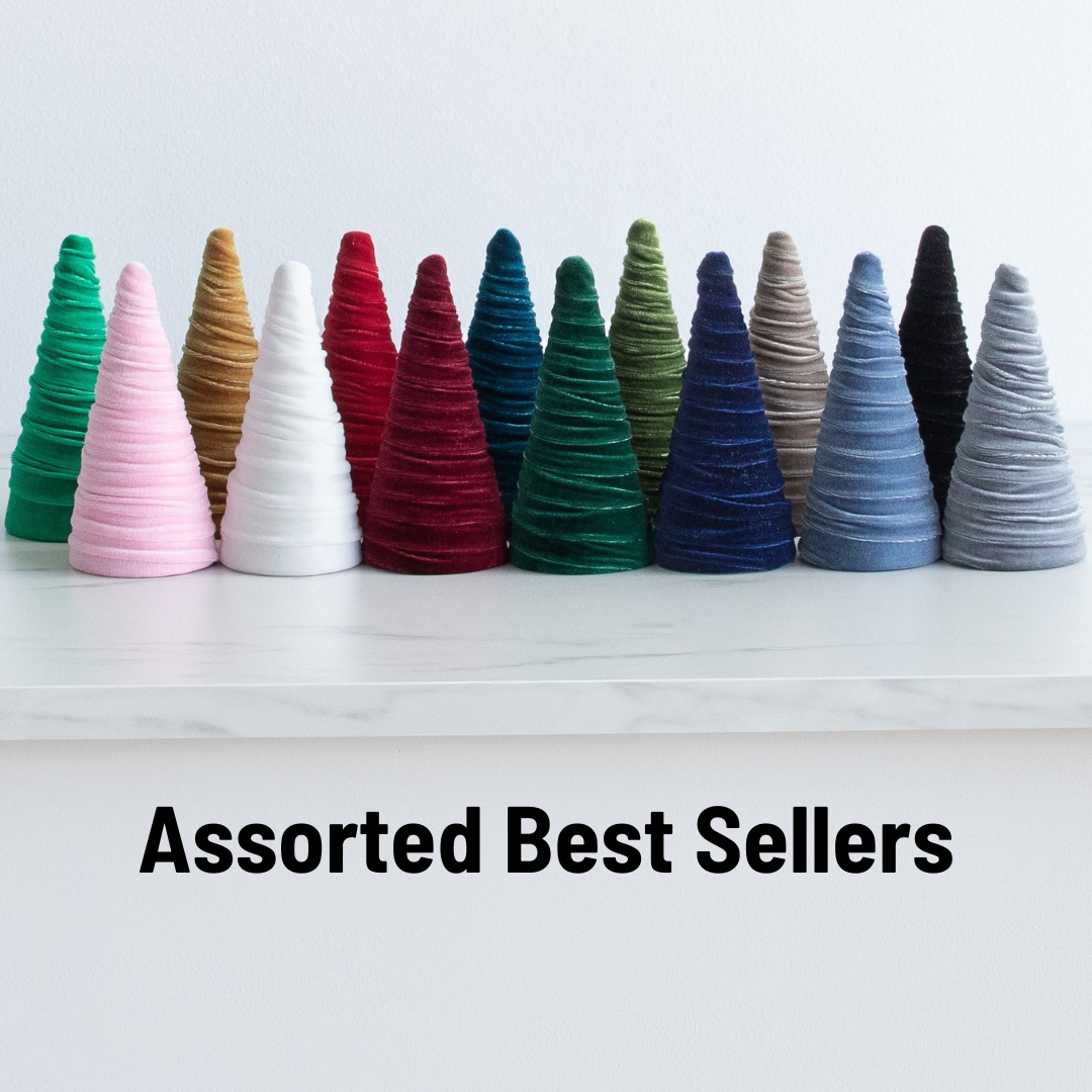 Your Heart's Content - Cones Velvet Small, Elegant Bookshelf, Christmas 2025 Tree