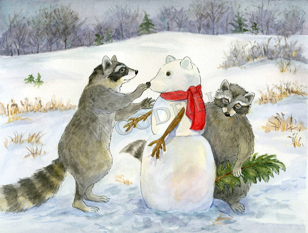 Building a Snow Racoon Notecard