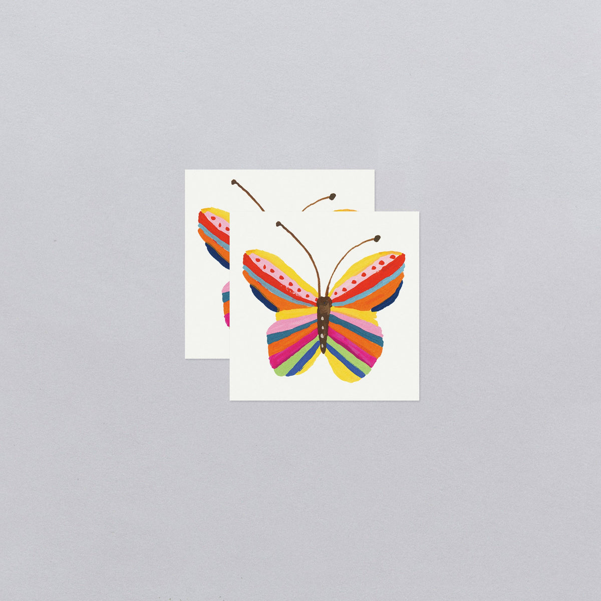 Tattly - Rainbow Butterfly Tattoo Pair
