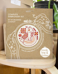 Hook, Line & Tinker  - Folk Fox Embroidery Kit