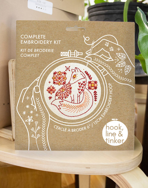Hook, Line & Tinker  - Folk Fox Embroidery Kit