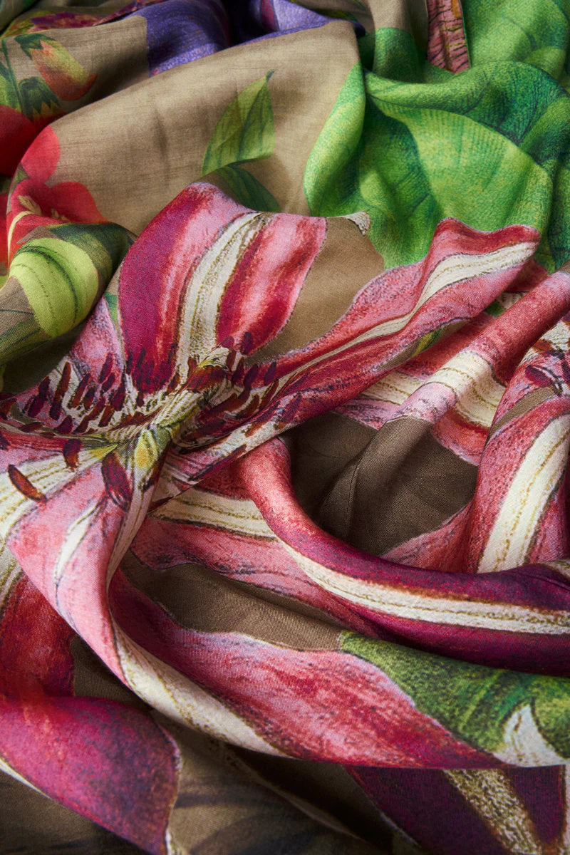 Oversized Botanical Short Kimono