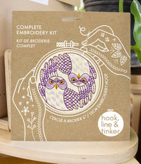 Hook, Line & Tinker  - Burrowing Owls Embroidery Kit