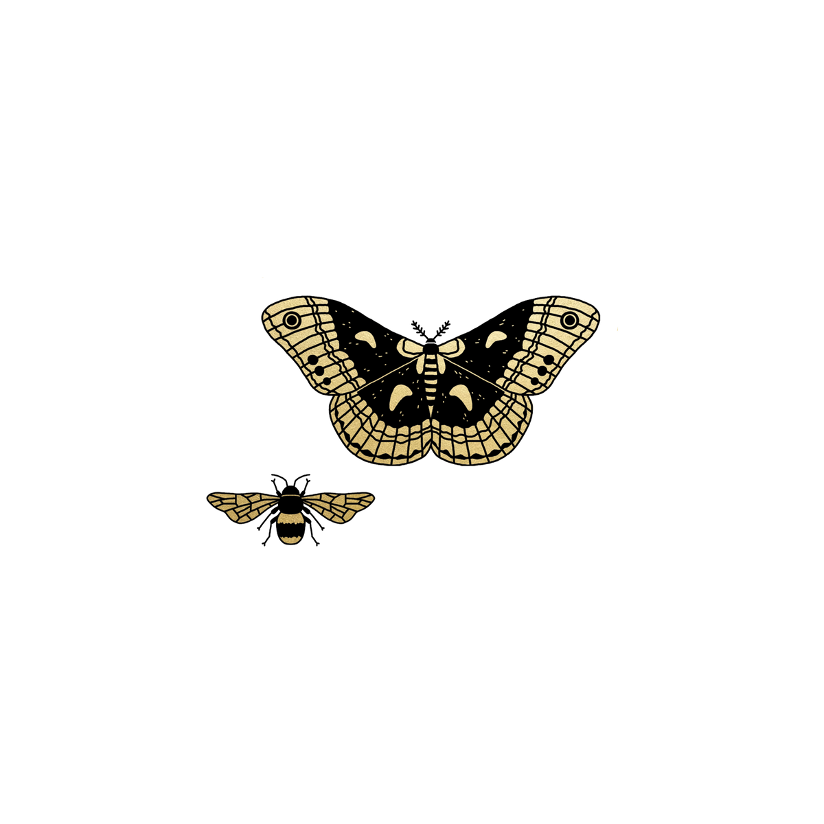 Tattly - Winged Duo Pair MTL