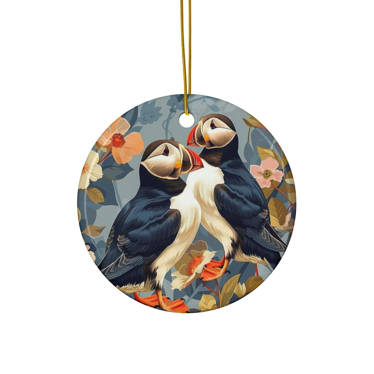 Puffin Ceramic Christmas Ornament