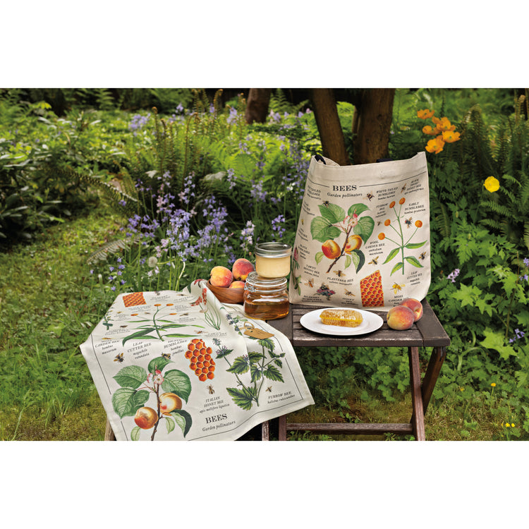 Bee Varieties Fine Print Dishtowel