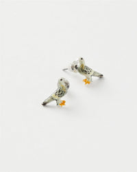 Fable England - FABLE Enamel Pigeon Stud Earrings - Hanging Box