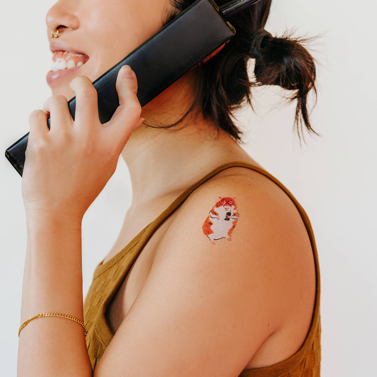 Tattly - Hamster Boss Tattoo Pair