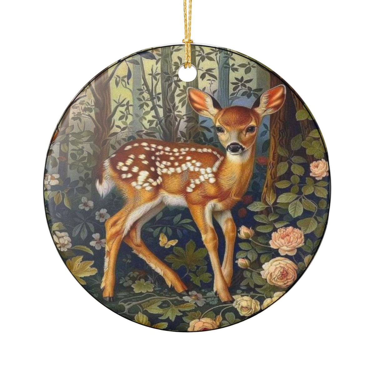 Fawn Ceramic Ornament