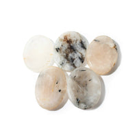 Labradorite & Tourmalinated Quartz Worry Stones