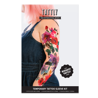 Tattly - Painted Floral Tattoo Sleeve Kit