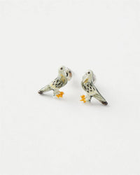 Fable England - FABLE Enamel Pigeon Stud Earrings - Hanging Box