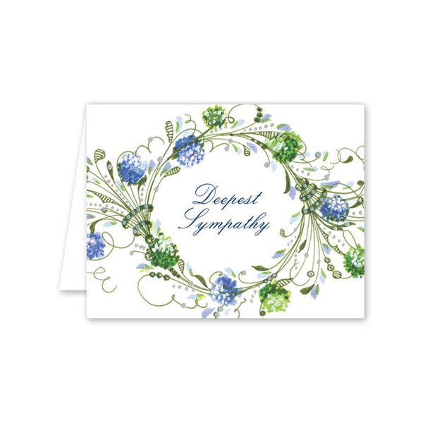 Hydrangea Wreath Sympathy Card