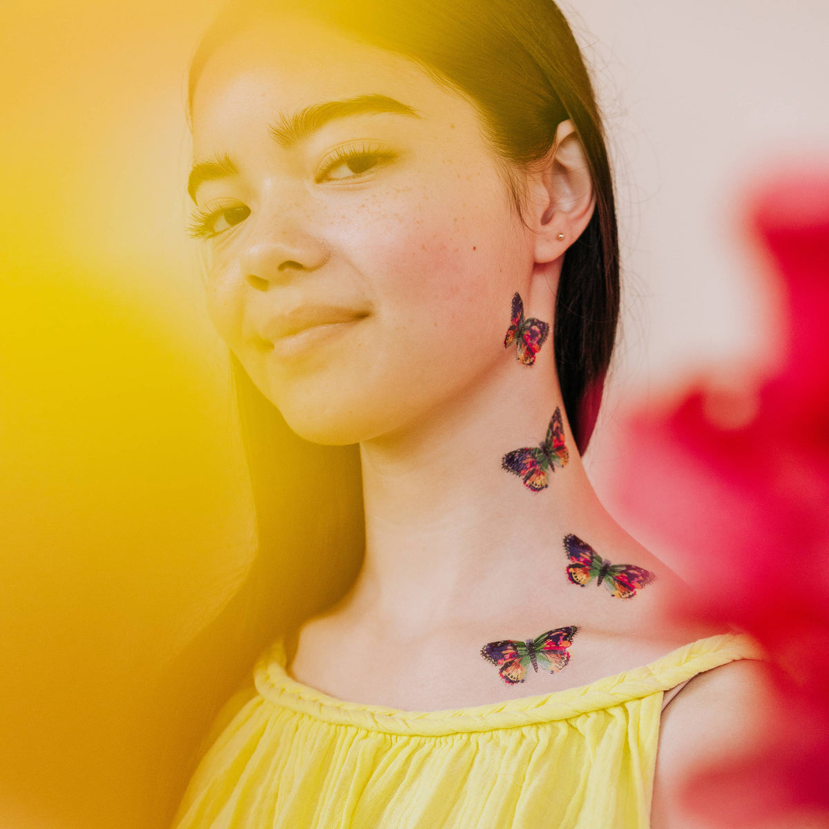 Tattly - Midnight Butterfly Tattoo Pair
