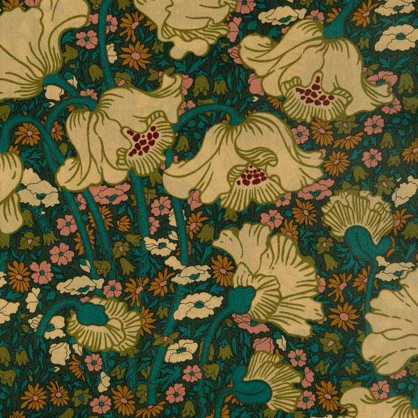 Pomp & Ceremony - Liberty London Clementine Poppy Pocket Square