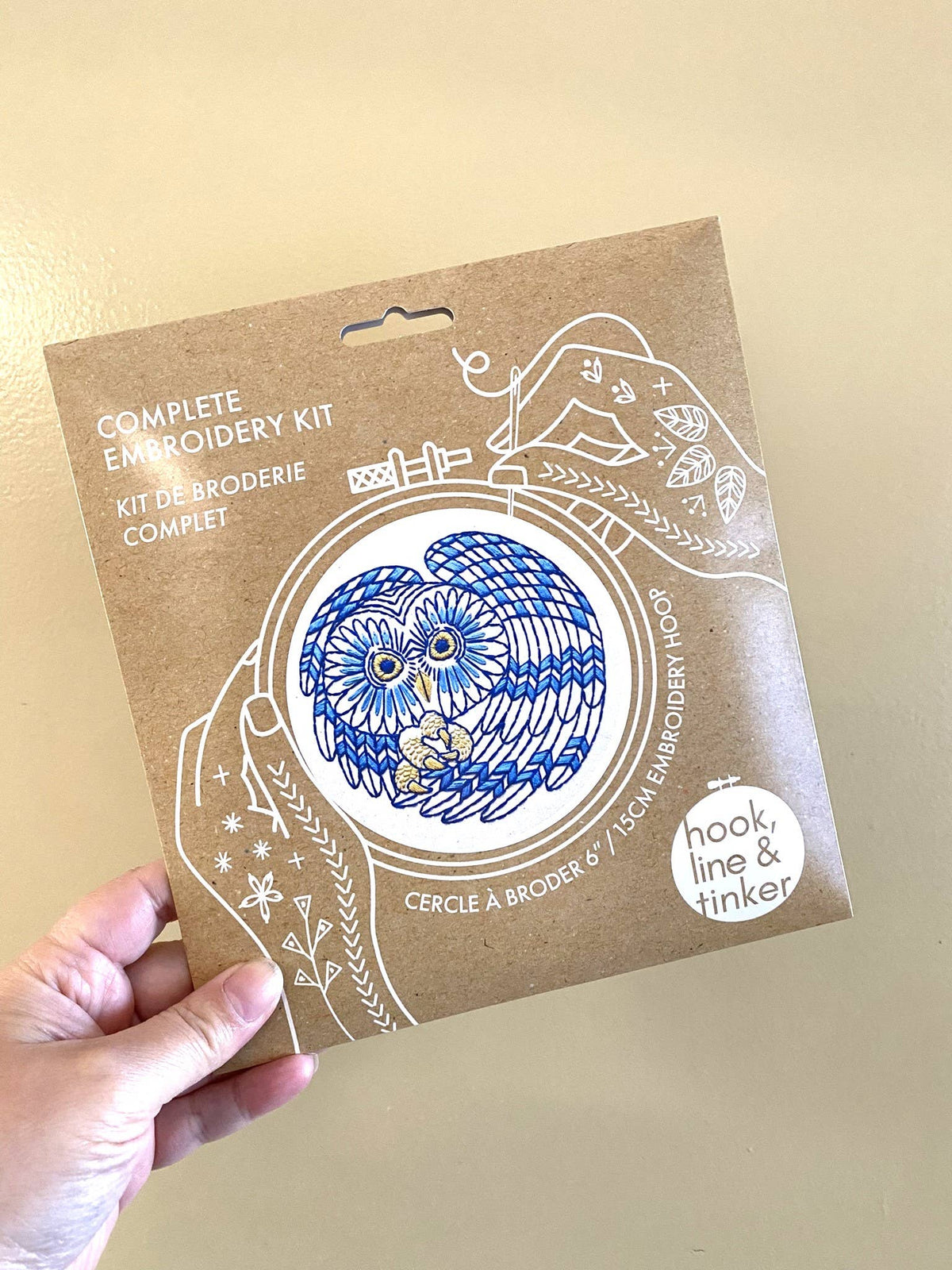 Hook, Line & Tinker  - Boreal Owl Embroidery Kit