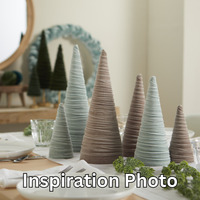 Your Heart's Content - Cones Velvet Medium, Christmas 2025 Tabletop, Mantel, Gift