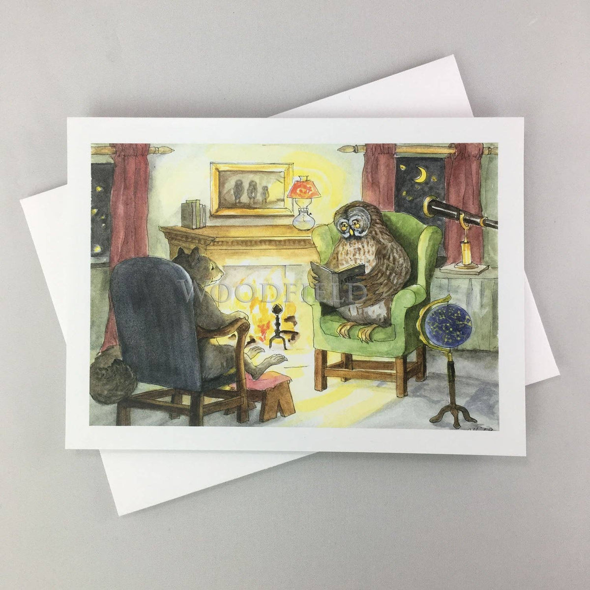 Woodfield Press - Evening at Owl's Notecard