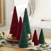 Your Heart's Content - Cones Velvet Medium, Christmas 2025 Tabletop, Mantel, Gift