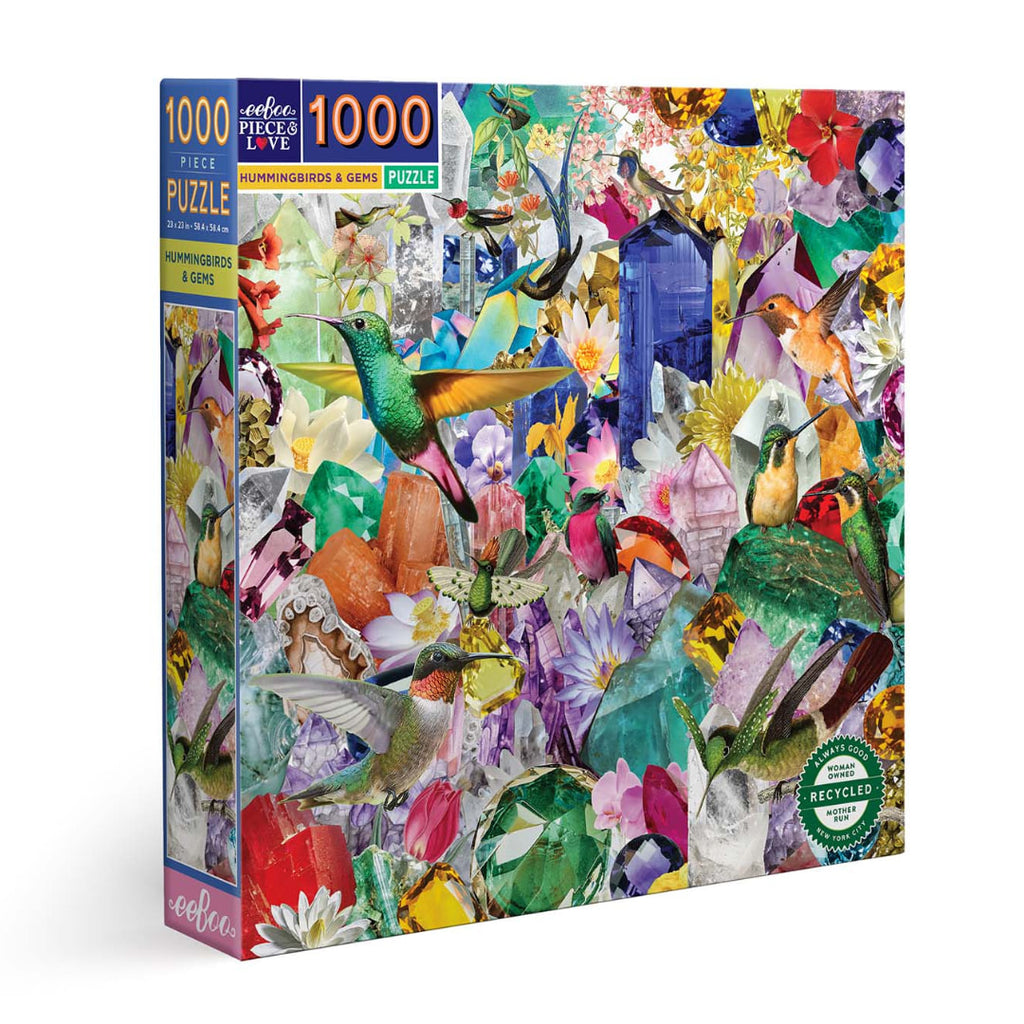Hummingbirds and Gems 1000 Piece Puzzle