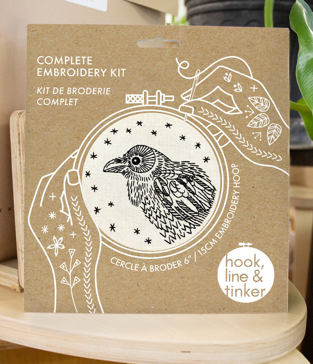 Hook, Line & Tinker - Raven Embroidery Kit