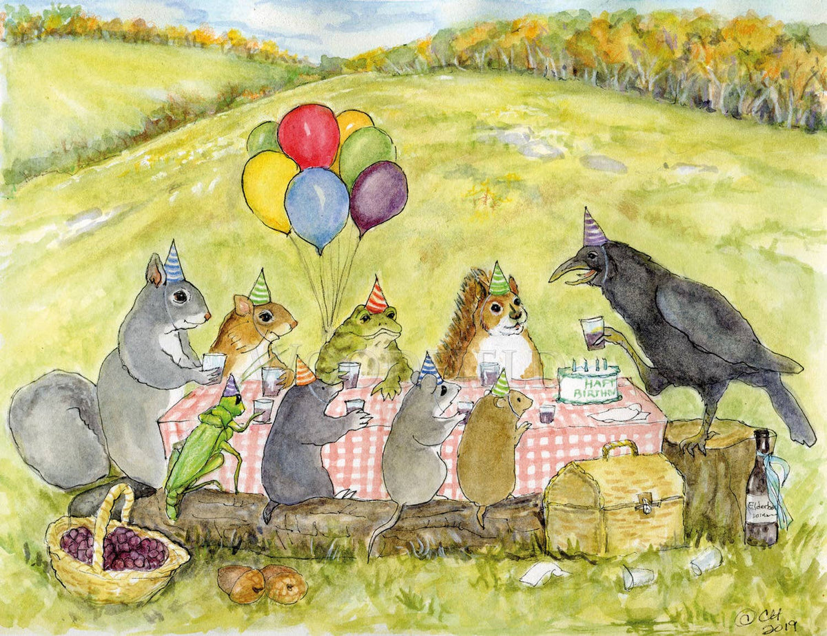 Crow's Toast Notecard