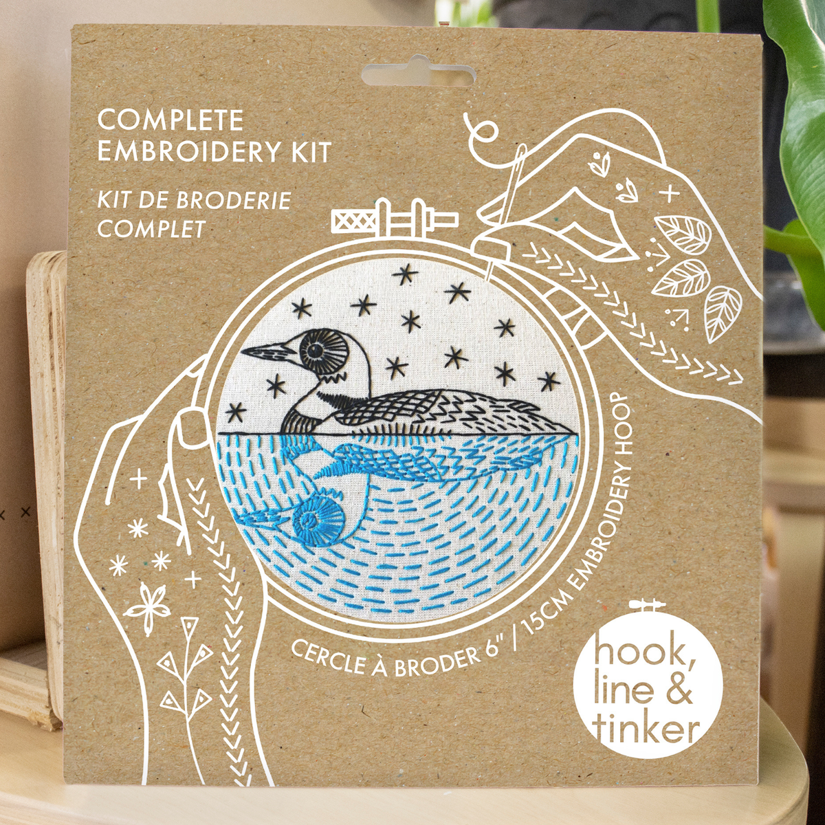 Hook, Line & Tinker  - Loon Embroidery Kit